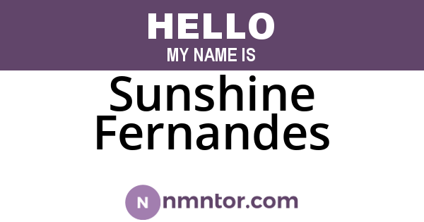 Sunshine Fernandes