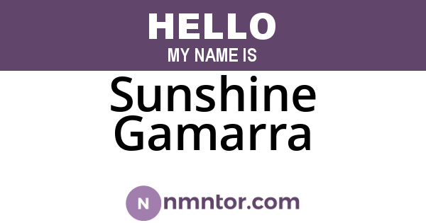 Sunshine Gamarra