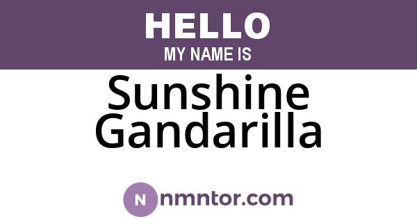 Sunshine Gandarilla