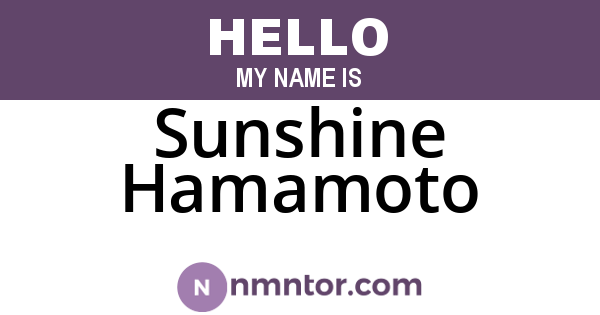 Sunshine Hamamoto