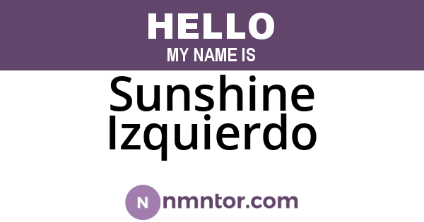 Sunshine Izquierdo