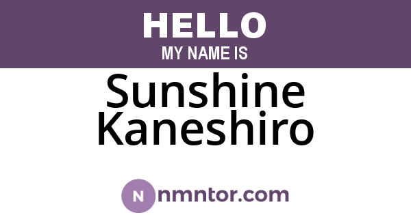 Sunshine Kaneshiro