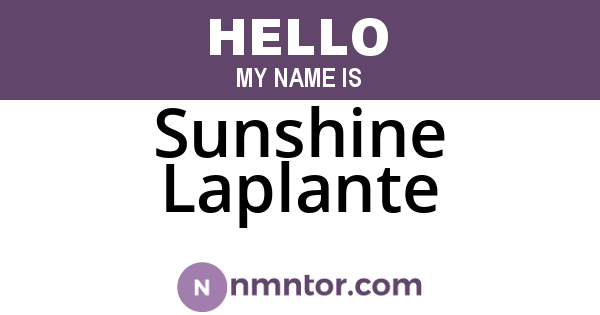Sunshine Laplante