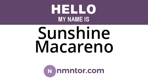 Sunshine Macareno