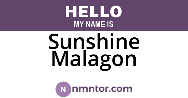 Sunshine Malagon