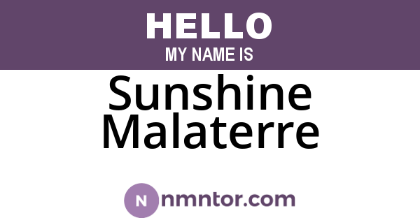 Sunshine Malaterre