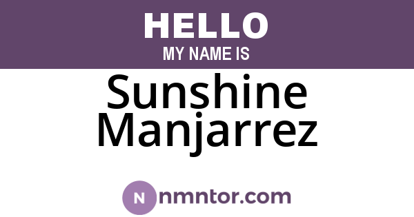 Sunshine Manjarrez