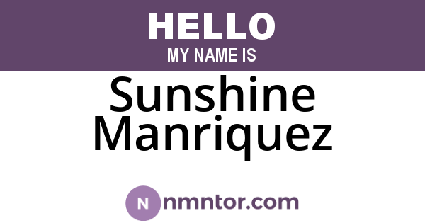 Sunshine Manriquez