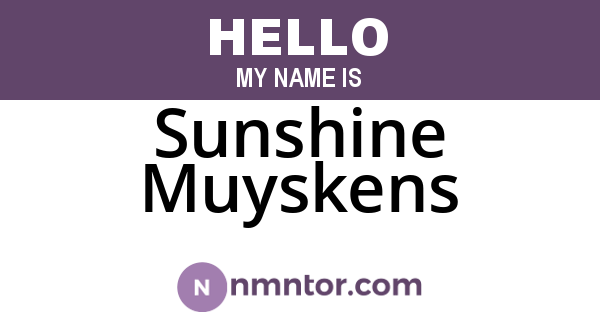 Sunshine Muyskens