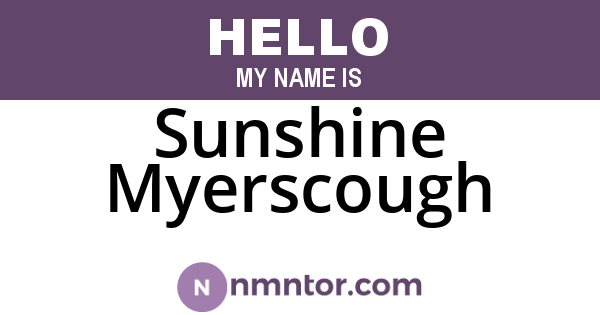 Sunshine Myerscough