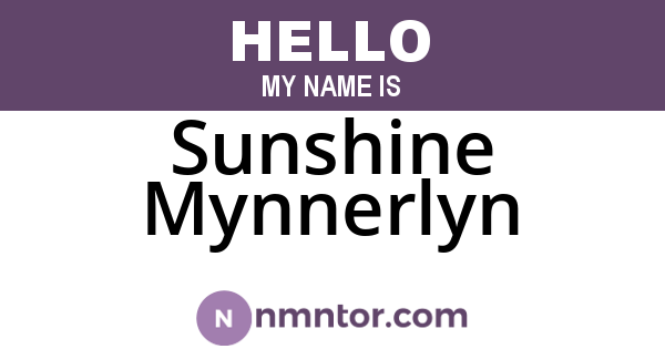 Sunshine Mynnerlyn