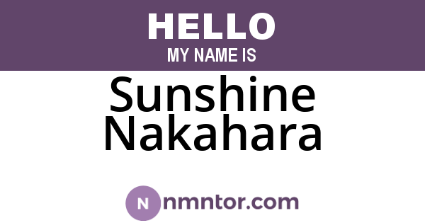 Sunshine Nakahara