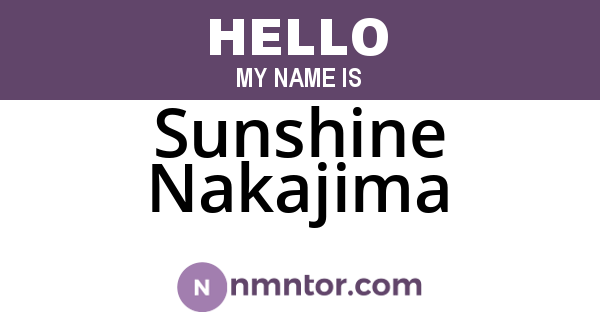 Sunshine Nakajima