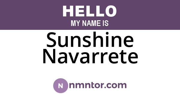 Sunshine Navarrete