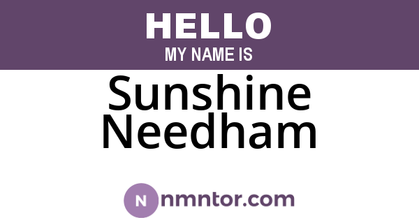 Sunshine Needham