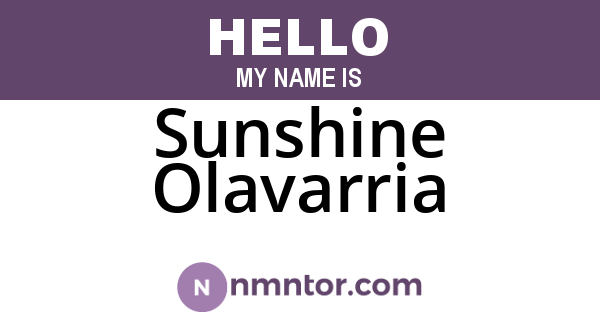 Sunshine Olavarria