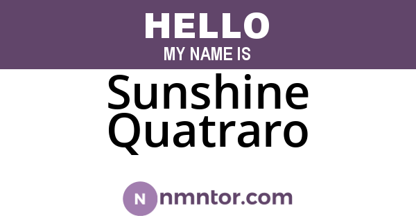 Sunshine Quatraro