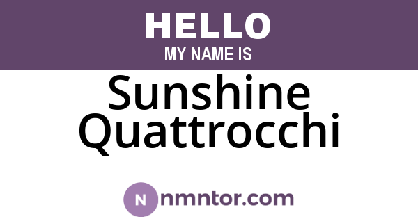 Sunshine Quattrocchi