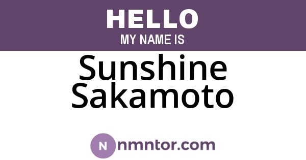 Sunshine Sakamoto