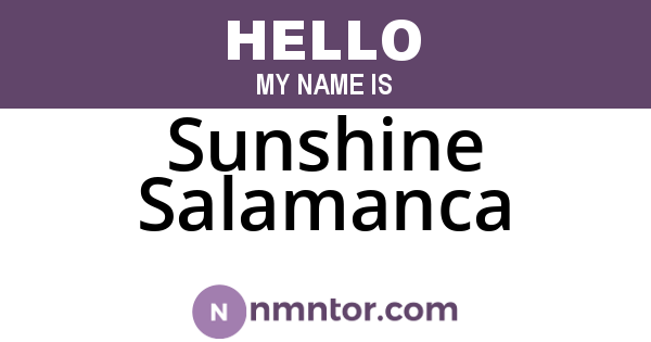Sunshine Salamanca