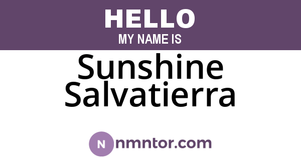Sunshine Salvatierra