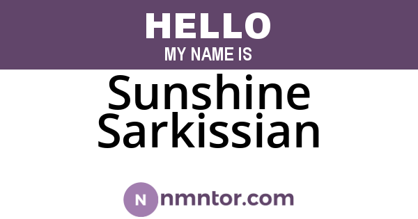 Sunshine Sarkissian