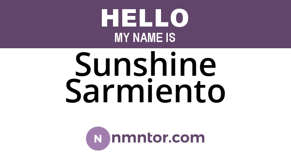 Sunshine Sarmiento