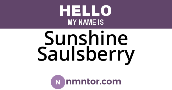 Sunshine Saulsberry
