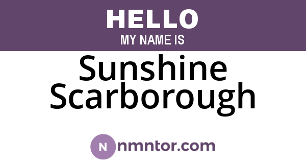 Sunshine Scarborough