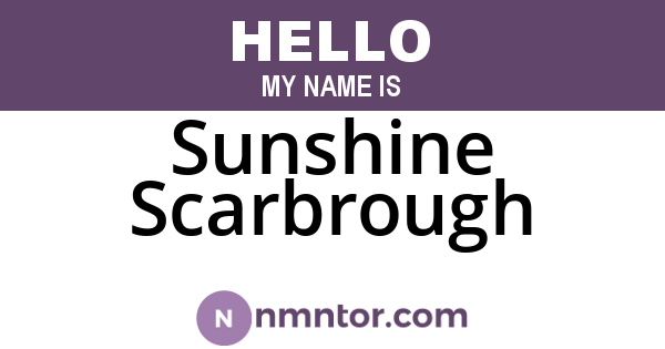 Sunshine Scarbrough