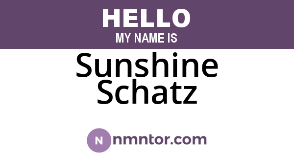 Sunshine Schatz