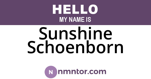 Sunshine Schoenborn