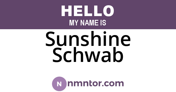 Sunshine Schwab