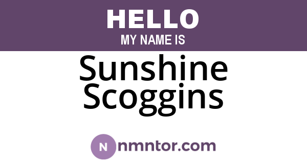 Sunshine Scoggins