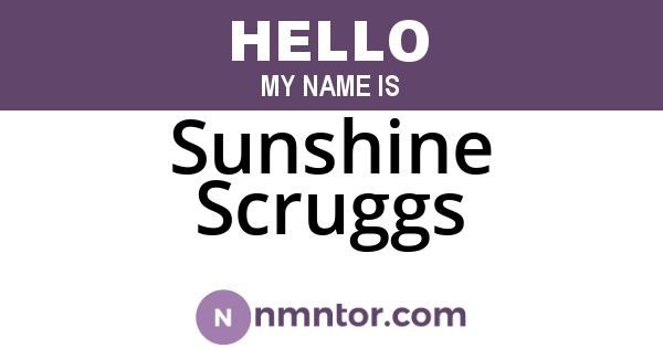 Sunshine Scruggs