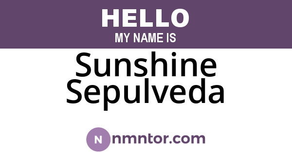 Sunshine Sepulveda