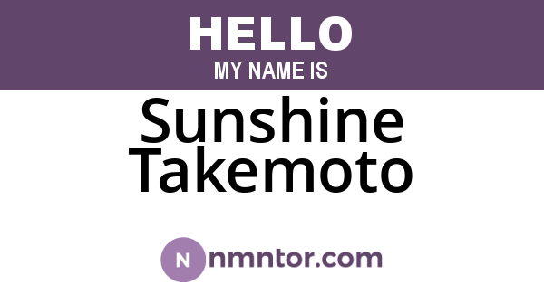 Sunshine Takemoto