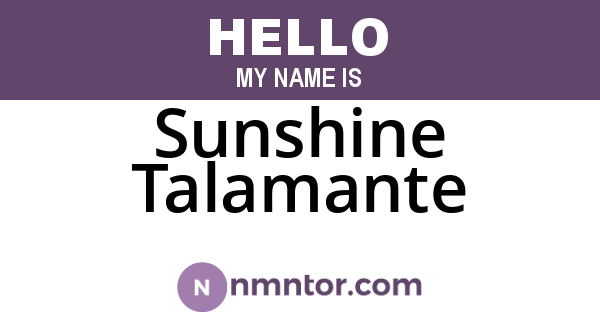 Sunshine Talamante