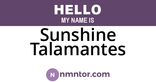 Sunshine Talamantes