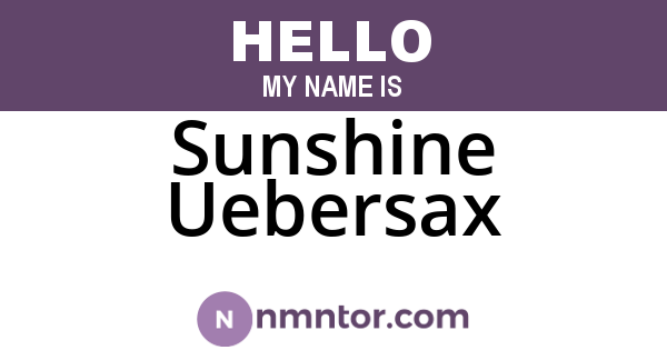 Sunshine Uebersax