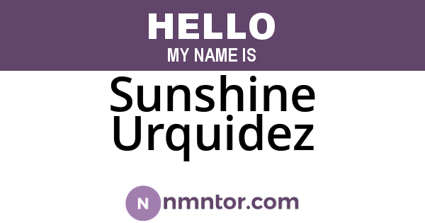 Sunshine Urquidez