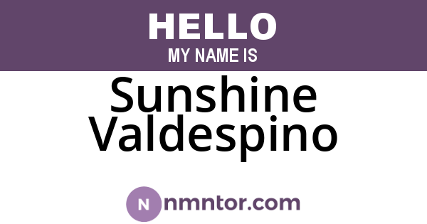 Sunshine Valdespino