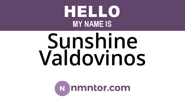 Sunshine Valdovinos