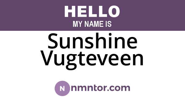 Sunshine Vugteveen