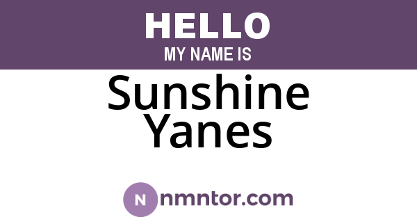 Sunshine Yanes