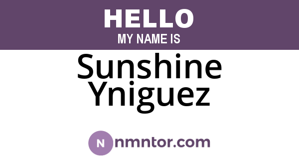 Sunshine Yniguez