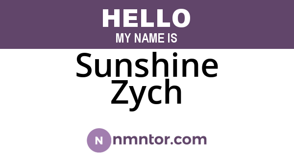 Sunshine Zych