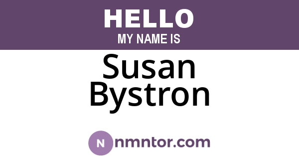 Susan Bystron