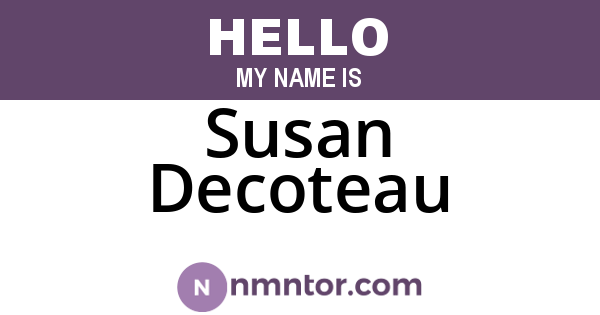 Susan Decoteau