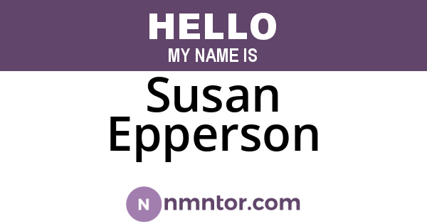 Susan Epperson
